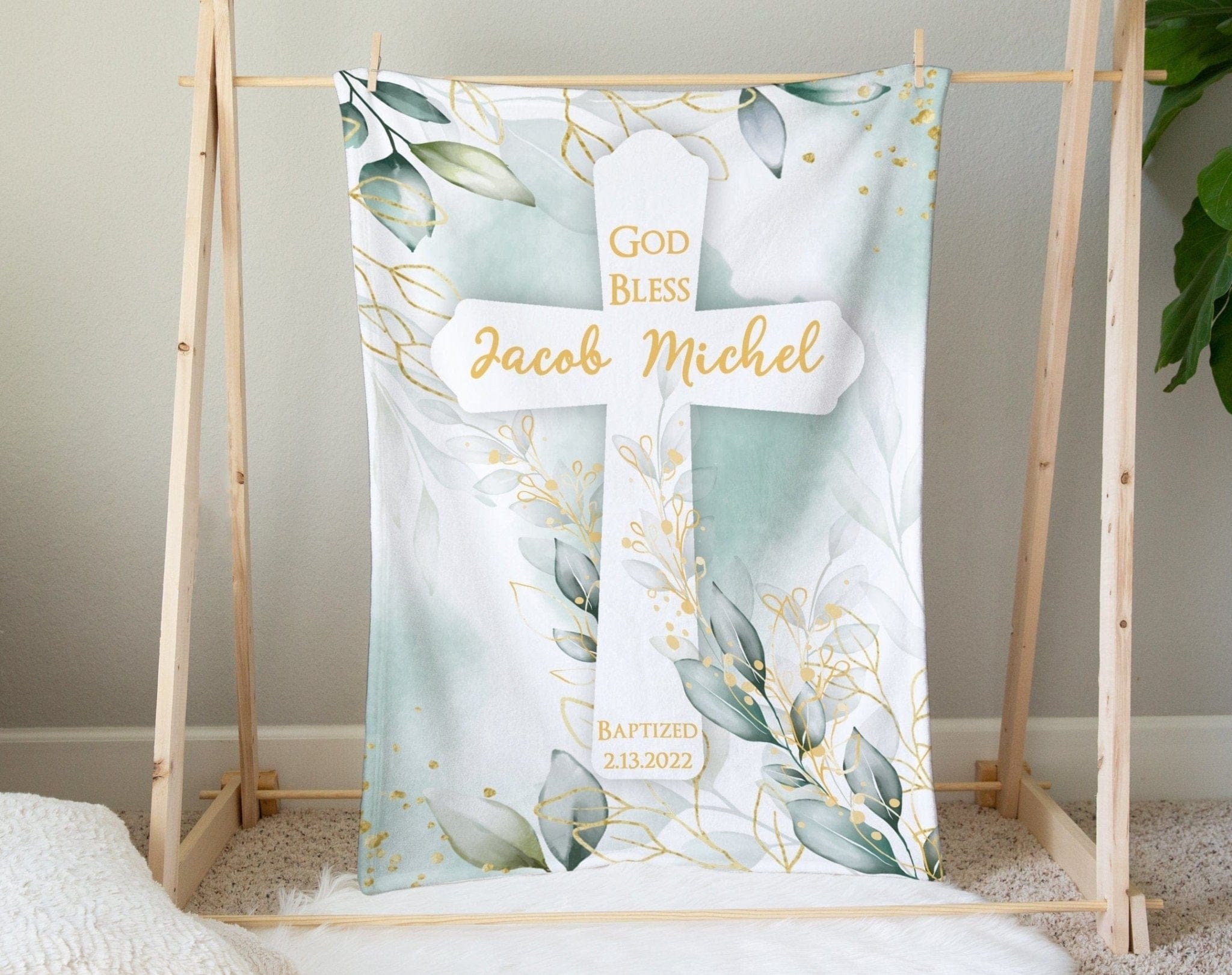 FOR KIDS & BABIES Baptism Gift Girl Boy Personalized Baby Blanket Custom Baby Blanket Cross Blanket Baby Boy Personalized Baby Girl Gift