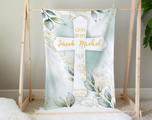 FOR KIDS & BABIES Baptism Gift Girl Boy Personalized Baby Blanket Custom Baby Blanket Cross Blanket Baby Boy Personalized Baby Girl Gift