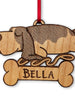 PET GIFTS Basset Hound Pet Ornament for Christmas Holiday Gift Idea Pets Birthday Present Personalized Dog Rustic Engraved Puppy Gifts Custom Rescue