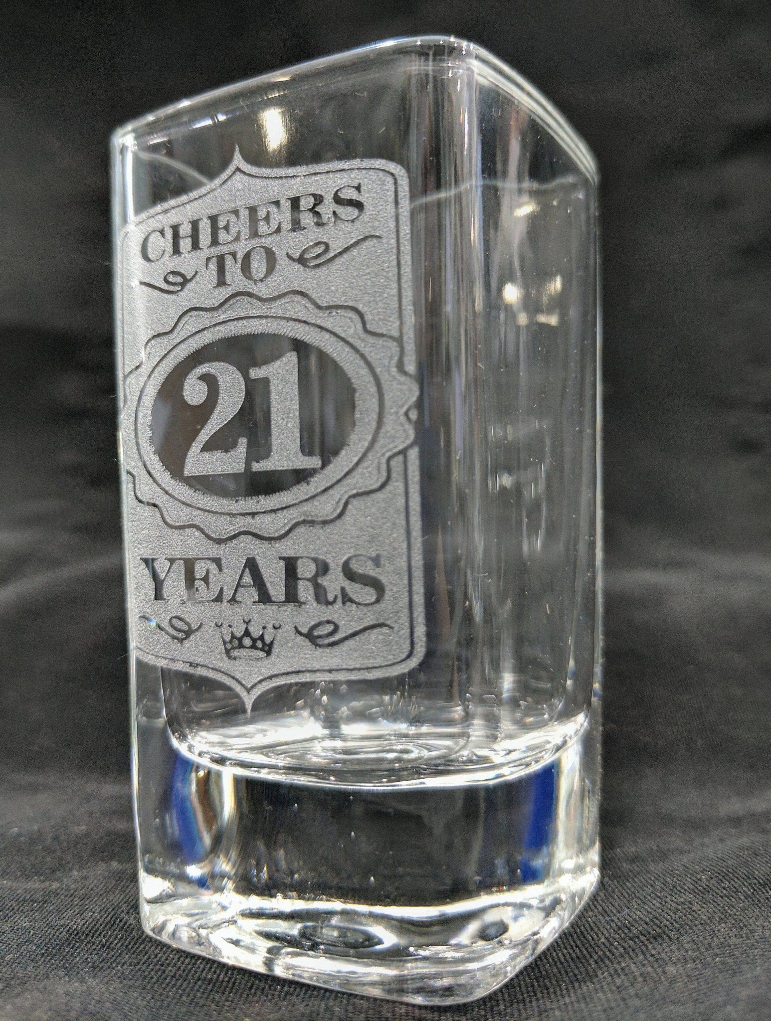 BIRTHDAY GIFTS 21st Birthday Shot Glass  Cheers to 21 Years Glass Custom Engraved Birthday Party Favor Present Guests 30th 40th 50th 60th 70th 80th Custom
