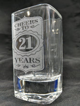 BIRTHDAY GIFTS 21st Birthday Shot Glass  Cheers to 21 Years Glass Custom Engraved Birthday Party Favor Present Guests 30th 40th 50th 60th 70th 80th Custom