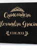 BIRTHDAY GIFTS Black 8.5 x 7 / 80 Pages Ivory Blank Quinceanera Favor Gift Centerpiece for Guests 15th Birthday Party Decoration Custom Mis Quince Decor Guestbook Sign in for Sister for guests