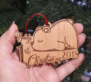 CHRISTMAS ORNAMENTS Baby First Christmas Ornament for Baby's 1st Christmas Baby Girl Or Baby Boy Cute Personalized Polar Bear My First Christmas 2020 Gift Idea
