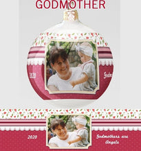 CHRISTMAS ORNAMENTS Beautiful Godmother Ornament - Christmas Photo Ornament Personalized