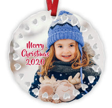 CHRISTMAS ORNAMENTS Ceramic Photo Christmas Ornament 2020 with Full Photo