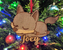 CHRISTMAS ORNAMENTS Custom Fox Ornament Animal Pet Cute Wood Engraved Birthday Gift for Kids Childs Gift for Christmas Girl Boy Stocking Stuffer Present Idea