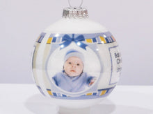 CHRISTMAS ORNAMENTS Cute Baby Blue Design with Personalized  Photo - Baby's First Christmas Ornament