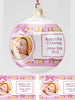 CHRISTMAS ORNAMENTS Cute Baby Pink Design with Personalized  Photo - Baby's First Christmas Ornament