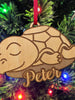 CHRISTMAS ORNAMENTS Cute Sleeping Sea Turtle Custom Ocean Sealife Ornament Beach Christmas Decor Kids Birthday Turtle Theme Decoration for Her Him Mom Dad Gift