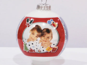 Kids Personalized Christmas Ornament -  Modern Personalized Photo Ornament for Friends & Family