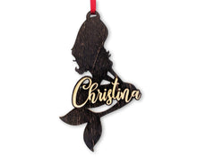 CHRISTMAS ORNAMENTS Mermaid Christmas Ornament Personalized Customized Wood Mermaid Decor Birthday Christmas Party Gift for Women Girls Love Mermaids at Heart