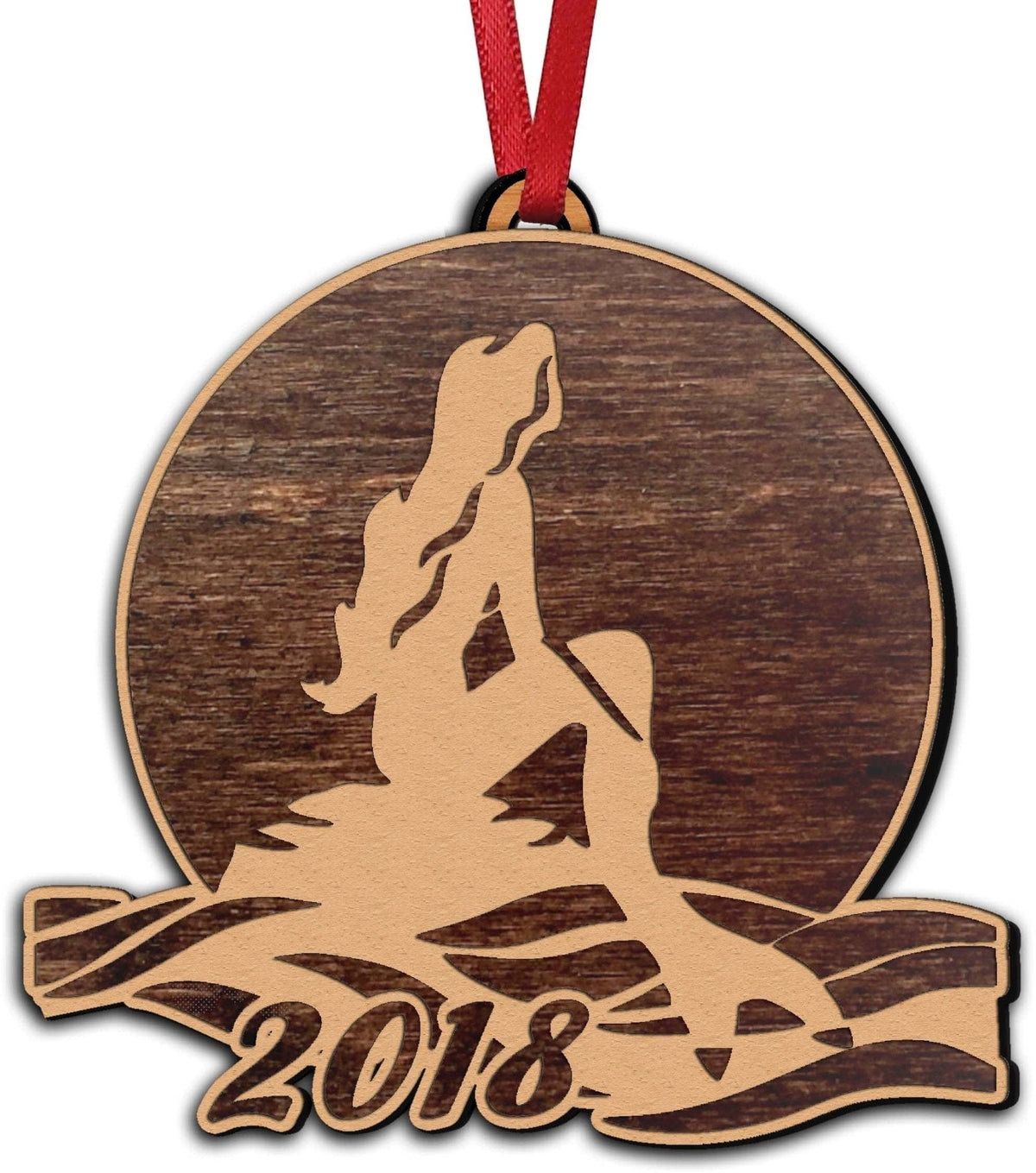 CHRISTMAS ORNAMENTS Mermaid Decor Christmas Ornament Personalized Customized Wood Birthday or Christmas Party Gift for Women or Girls and Mermaids at Heart.