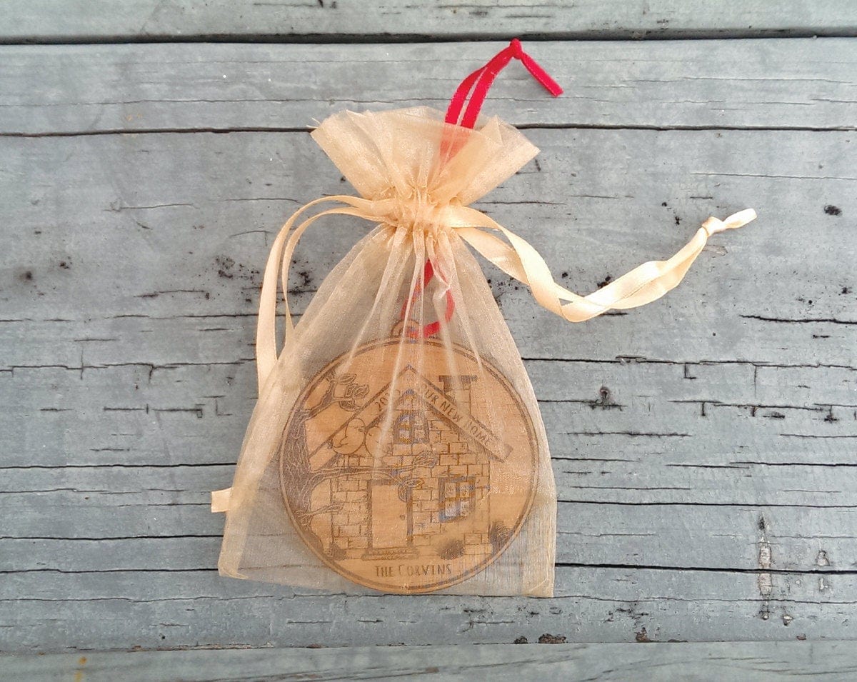 CHRISTMAS ORNAMENTS Our NEW Home Ornament New House Ornament Personalized Christmas Ornament Personalized Housewarming Gift Home Sweet Home House Ornament