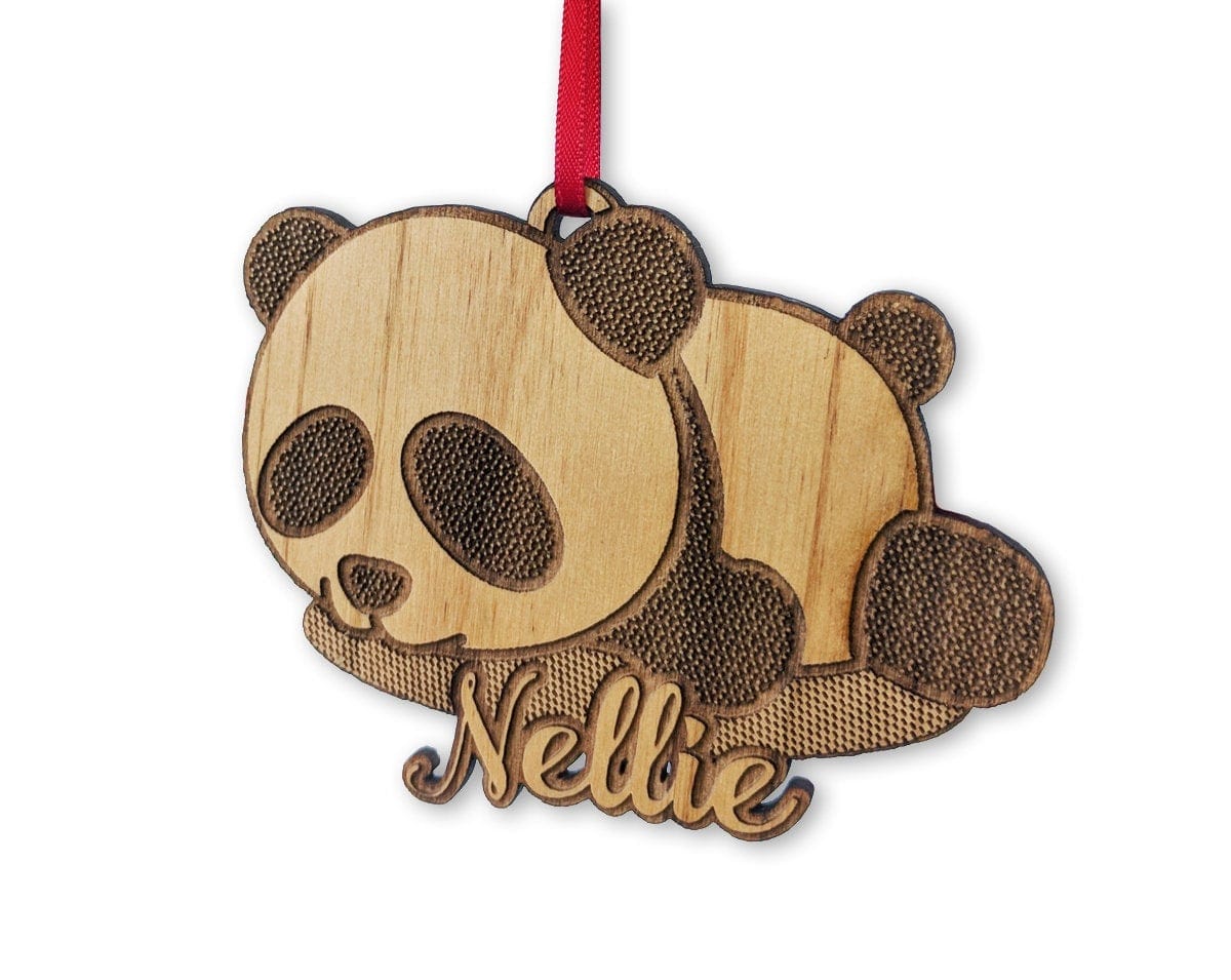 CHRISTMAS ORNAMENTS Panda Bear Baby Shower for Her Gift Idea Baby Sister Brother Christmas Ornament Present for Panda Lover Mom Dad Birthday Holiday Gifts