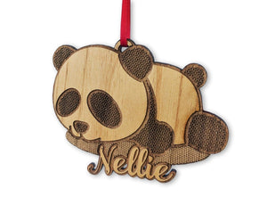 CHRISTMAS ORNAMENTS Panda Bear Baby Shower for Her Gift Idea Baby Sister Brother Christmas Ornament Present for Panda Lover Mom Dad Birthday Holiday Gifts