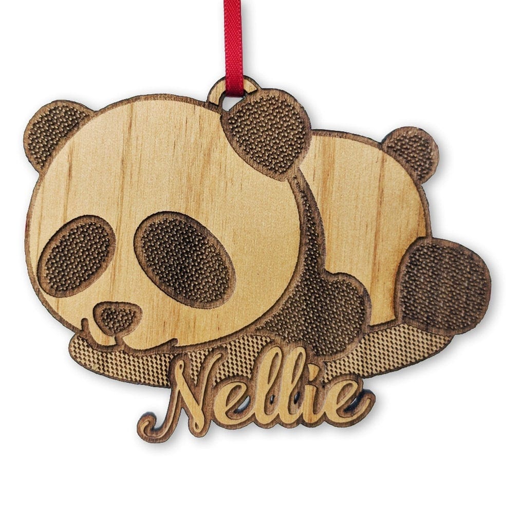 CHRISTMAS ORNAMENTS Panda Bear Baby Shower for Her Gift Idea Baby Sister Brother Christmas Ornament Present for Panda Lover Mom Dad Birthday Holiday Gifts