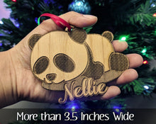 CHRISTMAS ORNAMENTS Panda Bear Baby Shower for Her Gift Idea Baby Sister Brother Christmas Ornament Present for Panda Lover Mom Dad Birthday Holiday Gifts