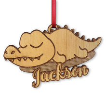 CHRISTMAS ORNAMENTS Personalized Alligator Christmas Ornament Crocodile Birthday Gift for Son Daughter Kids First Ornament Custom Engraved Wood Baby Tree Decor