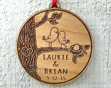 CHRISTMAS ORNAMENTS Personalized BABY Love Bird Nest Egg Ornament Expecting Born Pregnacy Christmas Gift Expectant Mother Father Couple for New Parent Mom Dad