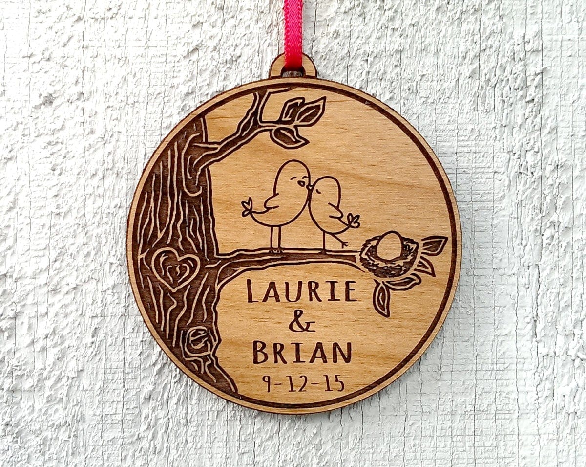 CHRISTMAS ORNAMENTS Personalized BABY Love Bird Nest Egg Ornament Expecting Born Pregnacy Christmas Gift Expectant Mother Father Couple for New Parent Mom Dad