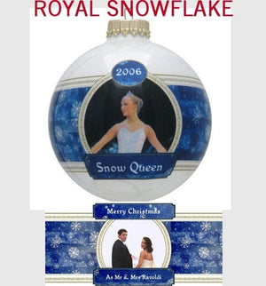 CHRISTMAS ORNAMENTS Personalized Bohemian Glass Ball Photo Ornament