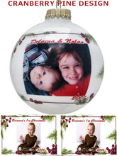 CHRISTMAS ORNAMENTS Personalized Bohemian Glass Ball Photo Ornament