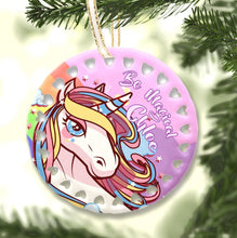 CHRISTMAS ORNAMENTS Personalized Unicorn Christmas Ornament Be Magical Christmas Girl Gift Idea Christmas Tree Decor Unicorns for Girls Pink Sweet Customized