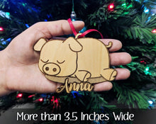 CHRISTMAS ORNAMENTS Pig Ornament for Farmhouse Decor Mini Pig Lover Housewarming Gift Country Christmas Tree Deccor Custom Rescue Pet Gifts Idea for Kids