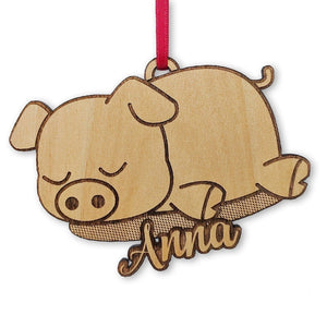 CHRISTMAS ORNAMENTS Pig Ornament for Farmhouse Decor Mini Pig Lover Housewarming Gift Country Christmas Tree Deccor Custom Rescue Pet Gifts Idea for Kids