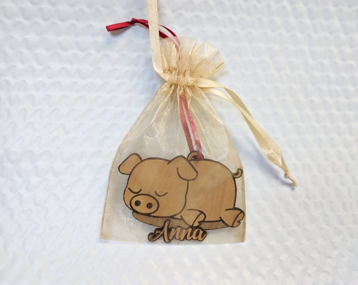 CHRISTMAS ORNAMENTS Pig Ornament for Farmhouse Decor Mini Pig Lover Housewarming Gift Country Christmas Tree Deccor Custom Rescue Pet Gifts Idea for Kids
