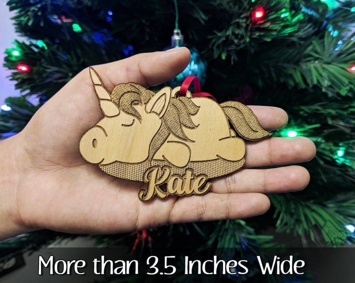 CHRISTMAS ORNAMENTS Unicorn Girls Christmas Ornament Stocking Stuffer Kids Granddaughter 3rd 10th Birthday Gift Decoration Sister Personalized Baby Girls Gifts