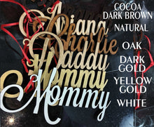 CHRISTMAS STOCKINGS 22" Ivory White Personalized Christmas Stockings Gold Silver Grey Knit Plush Embroidered or Cutout Wood Name Tag -Custom Xmas Stocking Decor