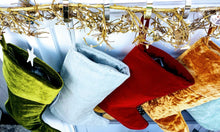 CHRISTMAS STOCKINGS 22" Large Personalized Christmas Stockings - Red Gold Green Silver Sea Foam Velvet Modern Boot - Christmas Stocking Embroidered with Names