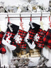 CHRISTMAS STOCKINGS Buffalo Check Plaid Red Black White Faux Fur Lodge Deer Bear Snowflake Personalized Christmas Stockings Family Xmas 2022
