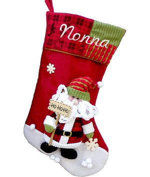 CHRISTMAS STOCKINGS Children's Santa 3D Stocking with Free Personalization