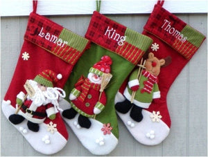 CHRISTMAS STOCKINGS Children's Santa 3D Stocking with Free Personalization