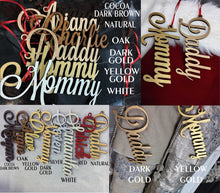 CHRISTMAS STOCKINGS Christmas Stocking Name Tags Personalized Stocking Wood Letters Custom Gold White Name Tags Christmas Rustic Country Farmhouse cutout Modern