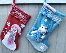CHRISTMAS STOCKINGS Christmas Winter Wonderland Personalized Stocking - Rudolph