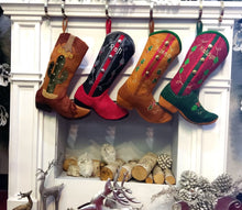 CHRISTMAS STOCKINGS Custom Cowboy Boots Christmas Stockings Country Western Personalized with Embroidered Names or Monogram for Cowboys or Cowgirls