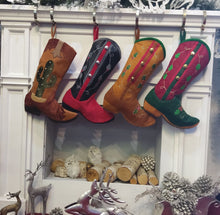 CHRISTMAS STOCKINGS Custom Cowboy Boots Christmas Stockings Country Western Personalized with Embroidered Names or Monogram for Cowboys or Cowgirls