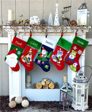 CHRISTMAS STOCKINGS Fishing Santa Christmas Stocking - Personalized