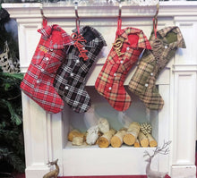 CHRISTMAS STOCKINGS Guy Shirt Plaid Red White Brown Green Personalized Christmas Stockings  for Dad, Grandpa or Son Xmas 2020 Country Western Fun