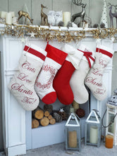 CHRISTMAS STOCKINGS Linen Christmas Stockings Dog Stocking Cat Rustic Chic Embroidered Personalized Holiday Modern Pet with Bow and Pleat Cuff Designer Names