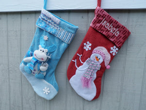 CHRISTMAS STOCKINGS Pink Collection Raindeer Designer Girl's Christmas Stocking