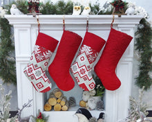 CHRISTMAS STOCKINGS Quilted Timeless Christmas Stockings Embroidered Personalized Holiday