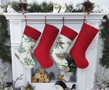 CHRISTMAS STOCKINGS Quilted Timeless Christmas Stockings Embroidered Personalized Holiday