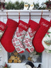 CHRISTMAS STOCKINGS Quilted Timeless Christmas Stockings Embroidered Personalized Holiday