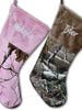 CHRISTMAS STOCKINGS Realtree Camo Christmas Stockings Pink or Brown - Personalized Embroidered