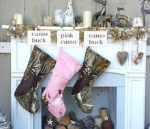 CHRISTMAS STOCKINGS Realtree Camo Christmas Stockings Pink or Brown - Personalized Embroidered