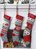 CHRISTMAS STOCKINGS Red Grey White Fair Isle Personalized Large 22